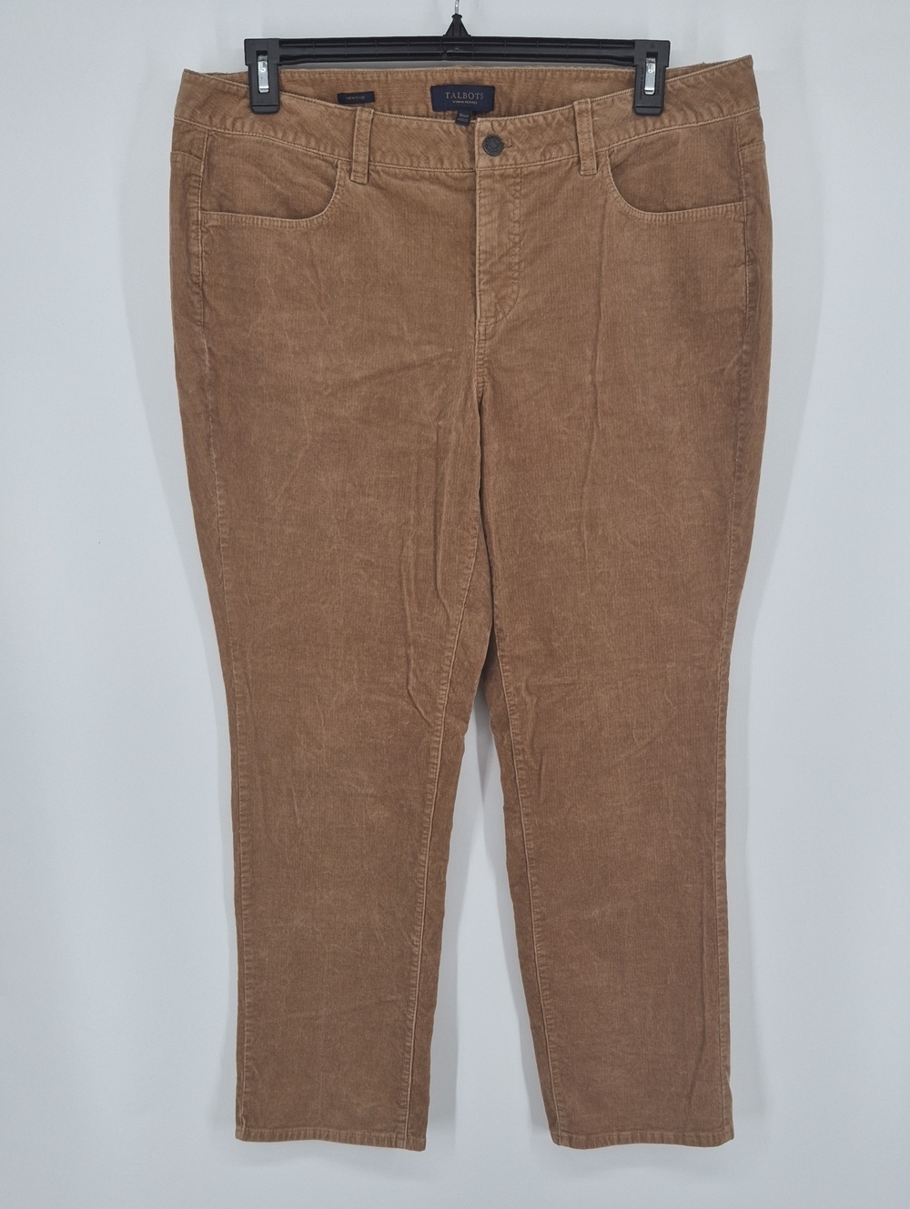 Talbots Heritage Corduroy Pants Brown Womens Petite 16W Petite Straight Leg